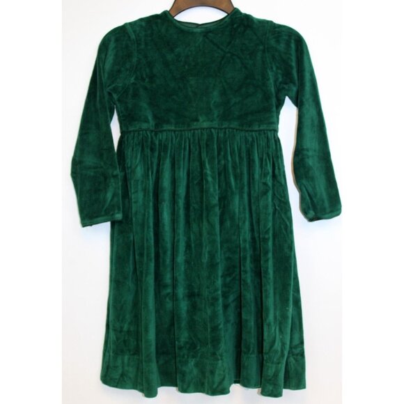 Kelly's Kids Green Velvet Dress sz 6X Lined Button SImple Formal Picture Holiday - Picture 1 of 6